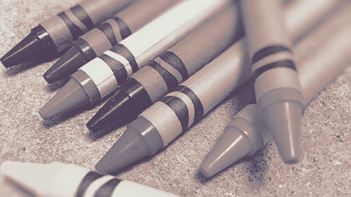 crayons pile