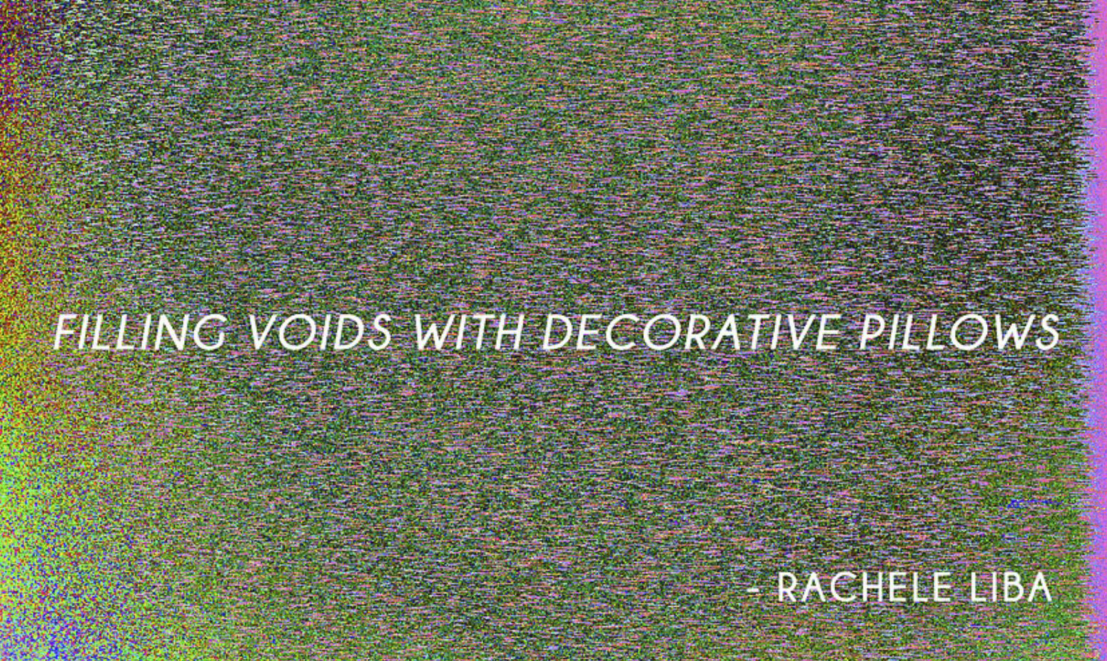 Filling Voids with Decorative Pillows